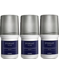 Pack x3 DORSAY CLASS desodorante roll on de Esika 50ml